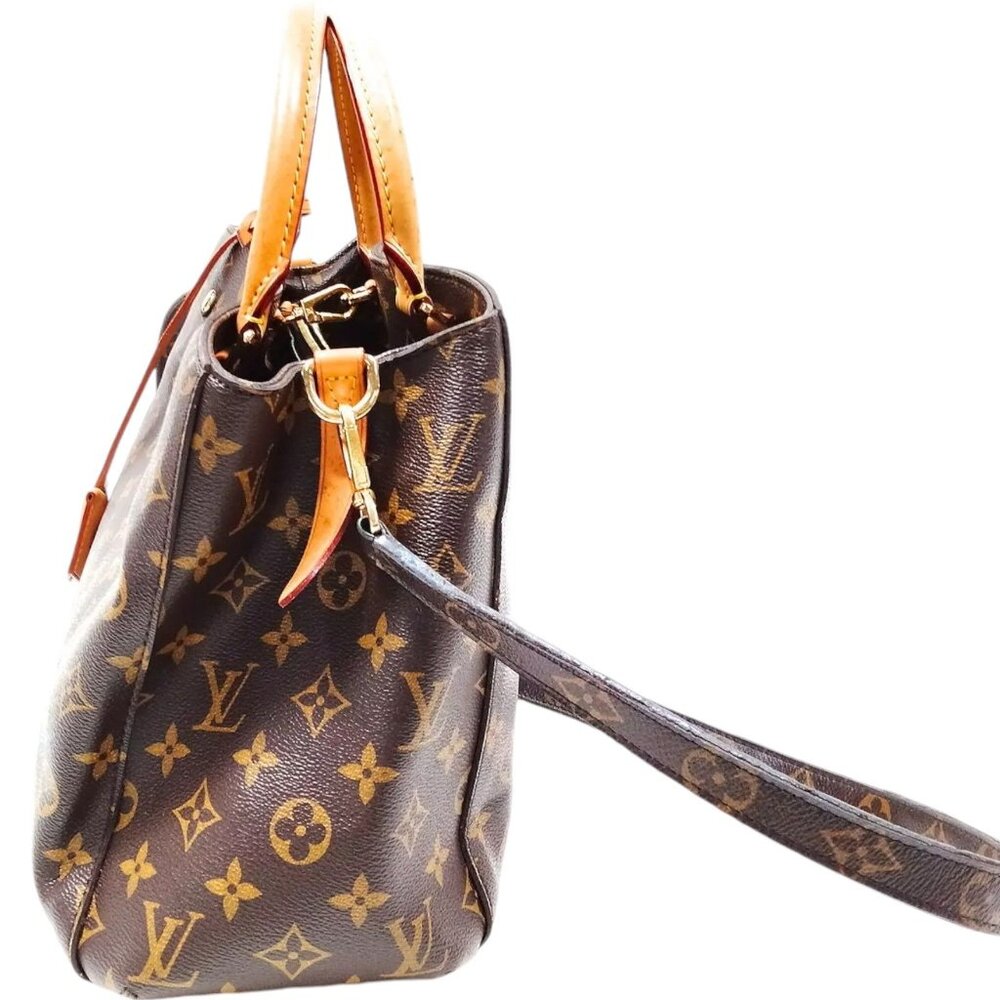 343875AR (X6) Louis Vuitton Crossbody Bag Montaigne MM Brown Monogram - Picture 5 of 10